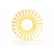 Тарелка мелкая d 20,5 см, цвет белый / желтый