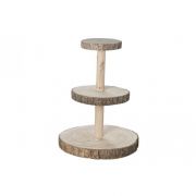 TRAY 3 LEVEL ROUGH WOOD D30XH40CM
