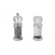 SALT AND PEPPER SET CLEAR PLASTIC