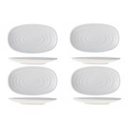 OLIVE OIL PLATE 16X9.5XH1.8CM SET 4