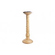 WOODEN CANDLEHOLDER NATURE D13XH37CM