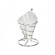 MINI FRENCH FRIES BAG PORCELAIN + HOLDER