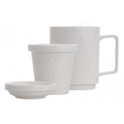 STACKABLE TEA MUG W/COVER+STRAINER 33CL