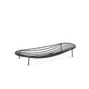 Корзина на ножках 45x14,5 см h 6 см, металл, цвет черный, NANA