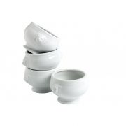 SOUP BOWL SET4 WHITE PORC/ LIONHEAD