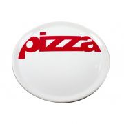 PIZZAPLATE WHITE 'PIZZA' RED D29CM