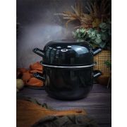 Кастрюля для мидий Черная 0,9 л, h 13,5cm d 12cm