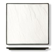 Блюдо квадратное 25*25 см, черное основание, фарфор, P.L. Proff Cuisine