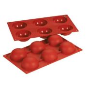 Форма силиконовая P.L. Proff Cuisine «Полусфера» 6 ячеек d 70 мм, h 35 мм (30*17,5 см)