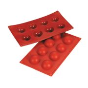 Форма силиконовая P.L. Proff Cuisine «Полусфера» 8 ячеек d 50 мм, h 25 мм (30*17,5 см)
