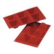Форма силиконовая P.L. Proff Cuisine «Пирамида» 6 ячеек 71*71 мм, h 40 мм (30*17,5 см)