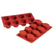 Форма силиконовая P.L. Proff Cuisine «Овал» 8 ячеек 75*55 мм, h 35 мм (30*17,5 см)