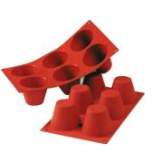 Форма силиконовая P.L. Proff Cuisine «Маффин» 6 ячеек d 75 мм, h 60 мм (30*17,5 см)