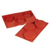 Форма силиконовая P.L. Proff Cuisine «Флан» 3 ячейки d 100 мм, h 20 мм (30*17,5 см)