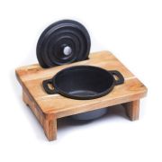 Подставка из бука для чугунной кастрюли «Круг» 25*22 см, P.L. Proff Cuisine