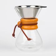 Кофейный стеклянный чайник c фильтром из нержавеющей стали, 400 мл, P.L. Proff Coffee