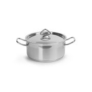 КАСТРЮЛЯ 3л нерж.тройное дно d=215 h=95, ИНДУКЦИЯ, LUXSTAHL