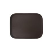 Поднос прорезиненный прямоугольный 460х360х30 мм коричневый [1418CT Brown]