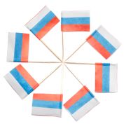 Пика декоративная «Флажок Россия» 70 мм 120 шт