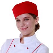 Шапочка повара «Таблетка» красная [00400]