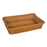 Корзинка пластиковая 600х400х120 мм прямоугольная коричневая [Brown 5534]