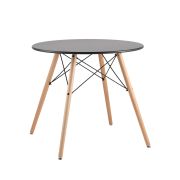 Стол обеденный «Eames D-800 мм, 4 ножки Черный» обеденный нераздвижной