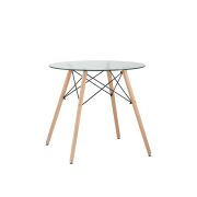 Стол обеденный «Eames D-800 мм Стекло» нераздвижной