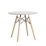 Стол обеденный «Eames D-800 мм, 4 ножки Бежевый» обеденный нераздвижной