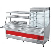 МИНИ-ЛИНИЯ РАЗДАЧИ ПВХМ-70КМУ нерж. витрина справа, 2275 мм (21000802019)