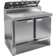 СТОЛ охлаждаемый для пиццы HICOLD   PZE2-11/GN (1/6Н) столешница ГРАНИТ