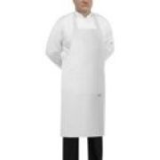 Фартук с грудкой, 100х100, 100% хлопок, белый